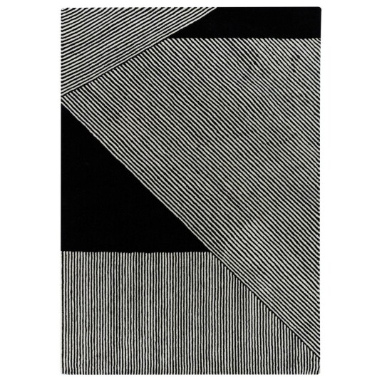 NJRD Stripes ullteppe svart 200x300 cm NJRD Stripes ullteppe svart 200x300 cm