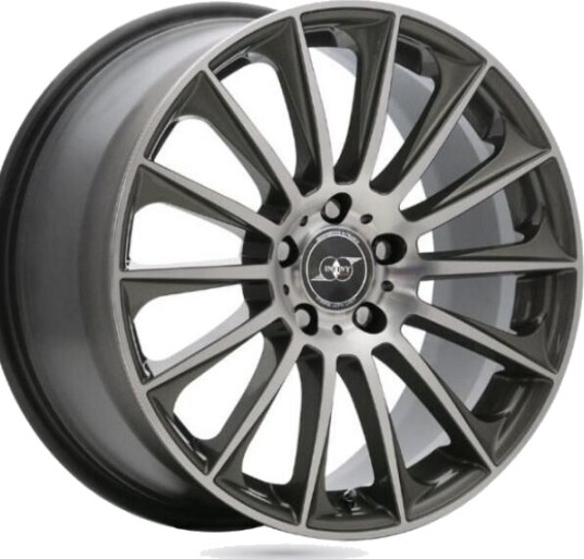 Infiny Individual Stuttgart Gunmetal Machined Face 9.5x19 5x112 ET38 B66.6