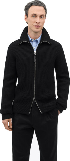Tiger of Sweden Niall Heavy Wool Full Zip Black