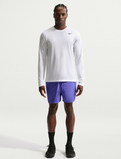 Nike Dri-Fit Long Sleeve Training T-Shirt Hvit L