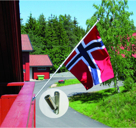 Oslo Flaggfabrikk Balkongflagg med plastholder 150cm Oslo Flaggfabrikk Balkongflagg med plastholder 150cm