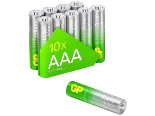 GP AAA batteri Super Alkali Mangan 1,5 V 10 stk