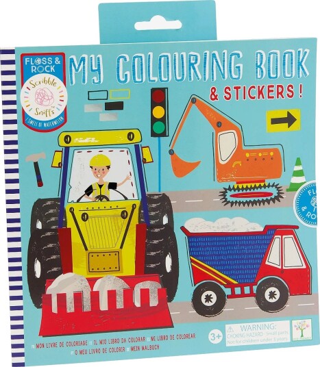 Floss & Rock My Colouring Book - Construction - YELLOW - 28X22X1