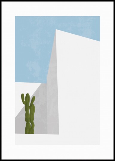 Modern Cactus Architecture Plakat / 70x100