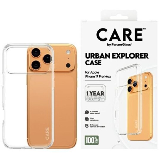 PanzerGlass CARE Bakdeksel Gjennomsiktig Urban Explorer iPhone 17 Pro Max