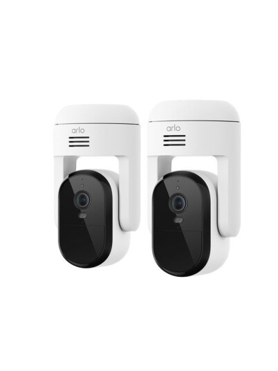 Arlo Essential 3 2K PTZ Innendørs Sikkerhetskamera 2-pakning med 360° Visning og Nattesyn