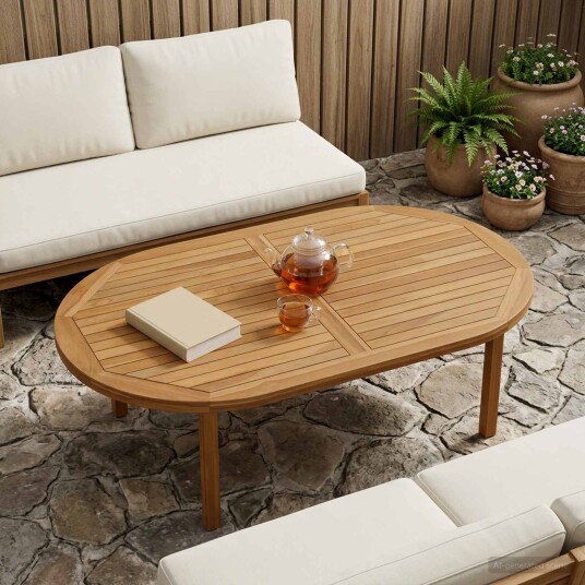 vidaXL Bordplate Oval Massivt Teaktre Naturlig vidaXL Bordplate Oval Massivt Teaktre Naturlig