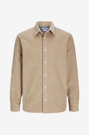Jack & Jones - Overtreksskjorte jjCorduroy Overshirt LS - Beige