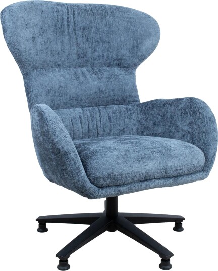 Lenestol HOME4YOU Karolina 80x40xh85 cm, melamin med eikebark - Blå