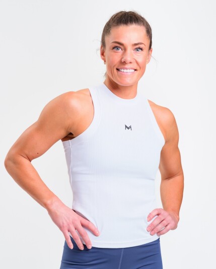 mywhy Ribbed Tank Top W White L