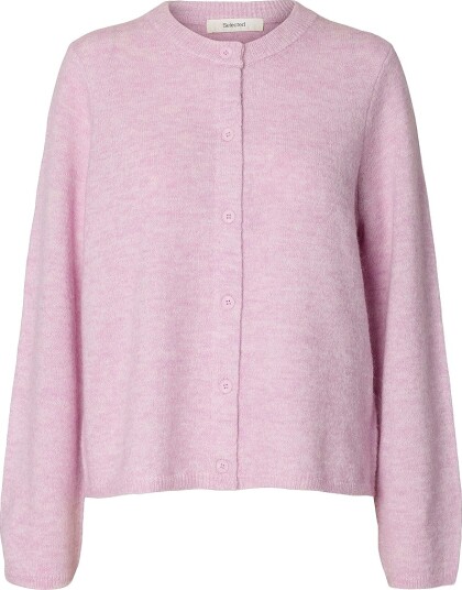 Selected Women Kofte slfLulu New LS Knit Cardigan Rosa