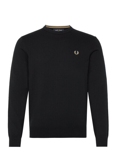 Fred Perry Classic C/N Jumper - Black - XXL Fred Perry Classic C/N Jumper - Black - XXL