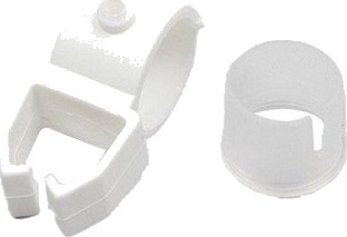 Domoletti Holder Til Gardinskinne I Plast Hvit 2