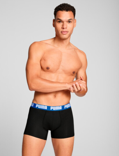 PUMA Puma Men Everyday Basic Boxers 2P Black M PUMA Puma Men Everyday Basic Boxers 2P Black M