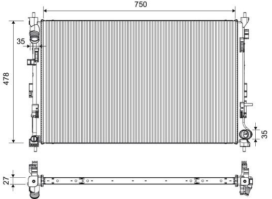 VALEO 701488 Radiator, motorkjøling