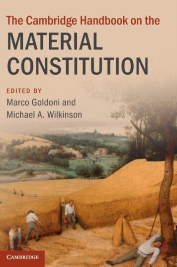 The Cambridge Handbook on the Material Constitution