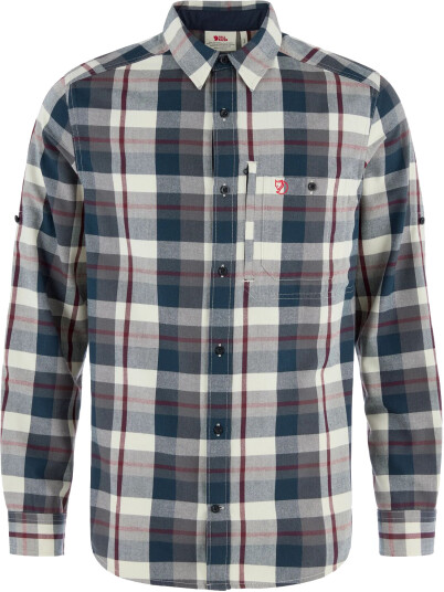 Fjellreven Men"s Fjällglim Regular Shirt Dark Navy/Chalk White M