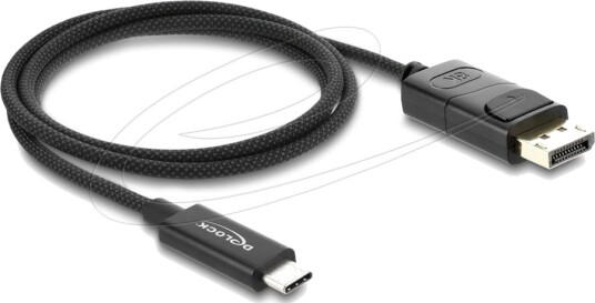 Delock Adapterkabel Usb C Hann Til Displayport Hann Displayport 1.2 1 M Støtte For 4K 60 Hz 3840 X 2160 Støtte For Dp Alt ModuSvart