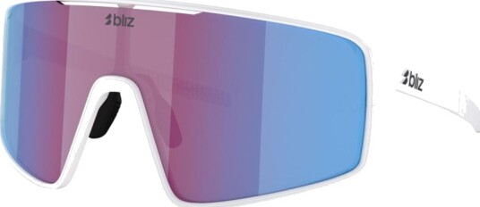 Bliz P001 XL 42 sykkelbriller rose/violet mirror blue lens matte white