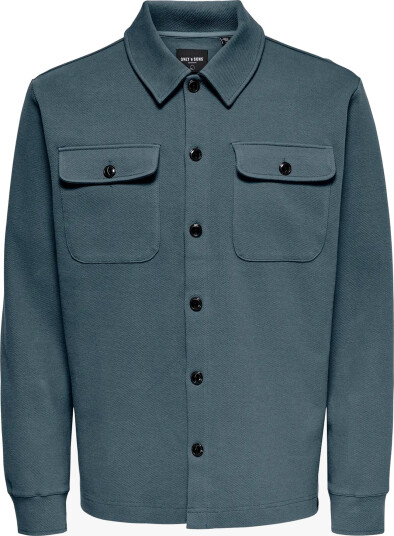 Only & Sons Newkodyl Overshirt Sweat Blå S Only & Sons Newkodyl Overshirt Sweat Blå S