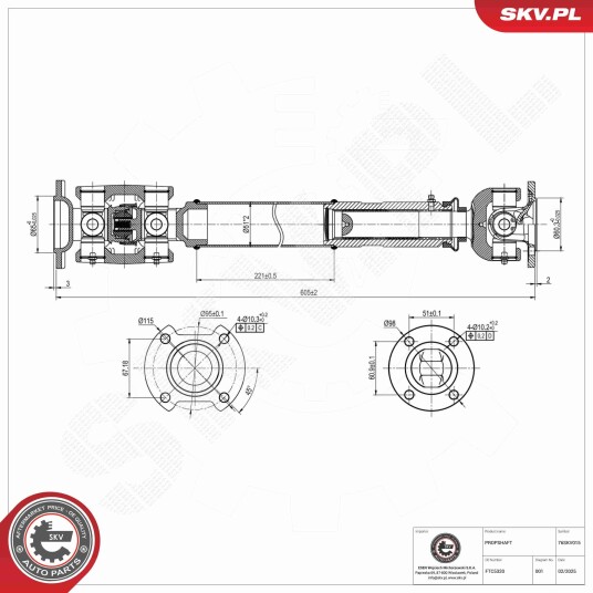 Esen Skv Drivaksel ESEN SKV 76SKV015