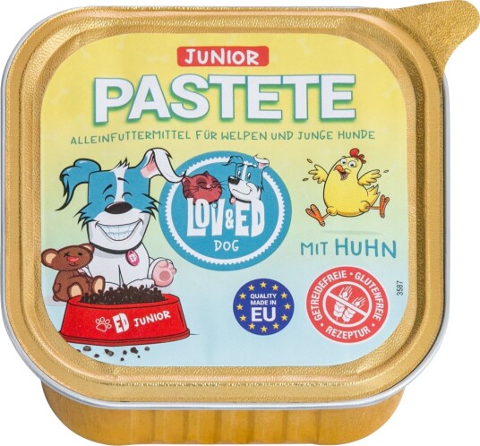Lov&Ed Våtfôr Lov & Ed Paté Junior Med Kylling 12 X 150 G