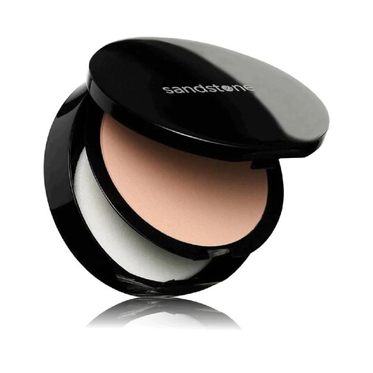 Sandstone Pressed Mineral Foundation N5 Medium 9 g - Parabenfri og Ufarget Kompakt Pudder for Sensitiv Hud