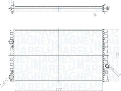 MAGNETI MARELLI 350213190700 Radiator motorkjøling