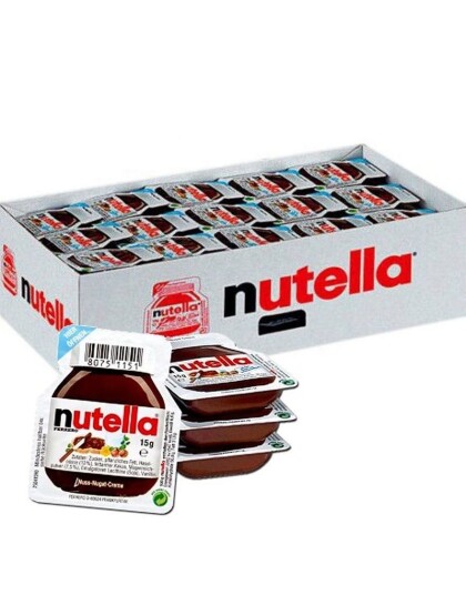 Ert Godis 120 stk Nutella Sjokoladepålegg Porsjonspakker Hel Eske