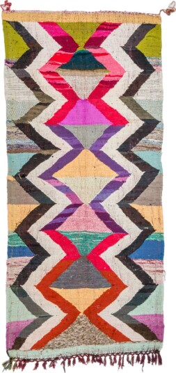 Marokkansk Boucherouite teppe 140 x 305 cm Størrelse: 140 x 305 cm