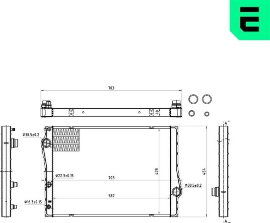 ERA 673055 Radiator motorkjøling