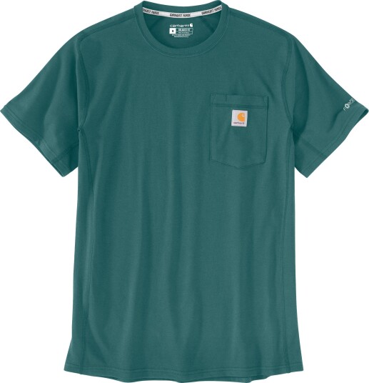 Carhartt Men"s Carhartt Force Relaxed Fit Midweight Short Sleeve Pocket T Shirt Transformative Teal 2XL Carhartt Men"s Carhartt Force Relaxed Fit Midweight Short Sleeve Pocket T Shirt Transformative Teal 2XL
