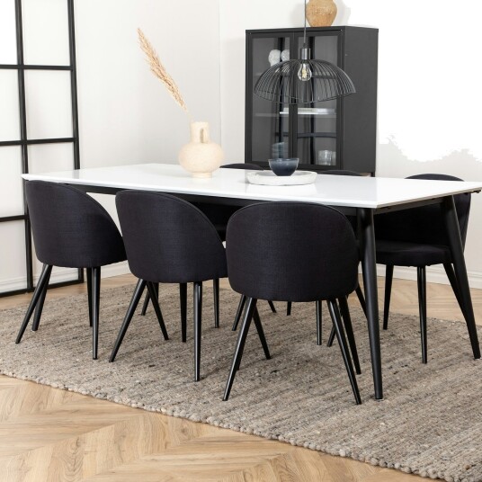 Venture Home Spisegruppe Venture Home Jolie med 6 Valentina Stoler GR22074