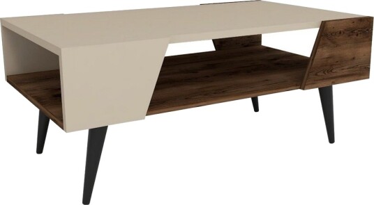Rebelo Sofabord 90 cm - Beige/Lys brun