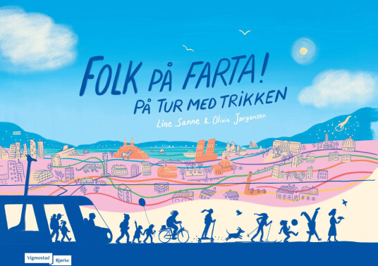 Folk på farta  på tur med trikken