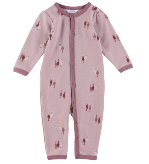 Joha Jumpsuit Ull/Bomull Light Bordeaux m. Gjess 100 Jumpsuit Rosa