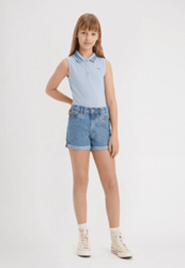 Levis Mini Mom Short W/ Roll Cuf Vibecheck (116 / 6 år)