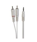 Connectech 3,5mm mini jack til phono kabel. 3m. Hvid Connectech 3,5mm mini jack til phono kabel. 3m. Hvid