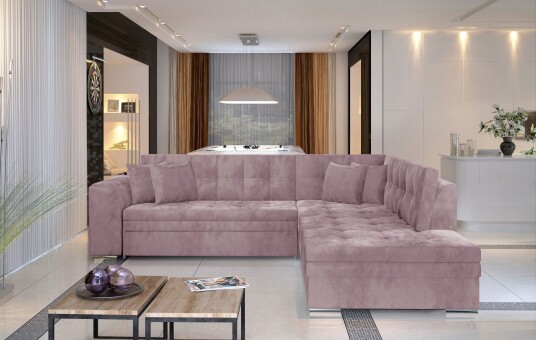 Moclino Hjørnesovesofa   Rosa