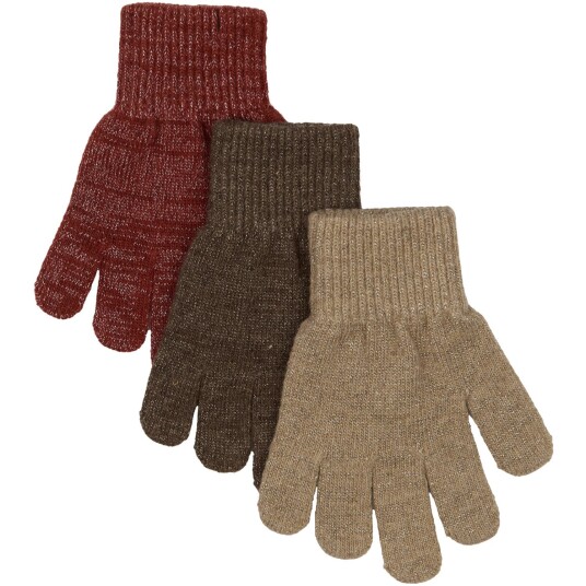 Mikk-line Apple Butter-Chocolate Chip-Doeskin Magic Hansker 3 Pakke Med Lurex 4-7 år Mikk-line Apple Butter-Chocolate Chip-Doeskin Magic Hansker 3 Pakke Med Lurex 4-7 år