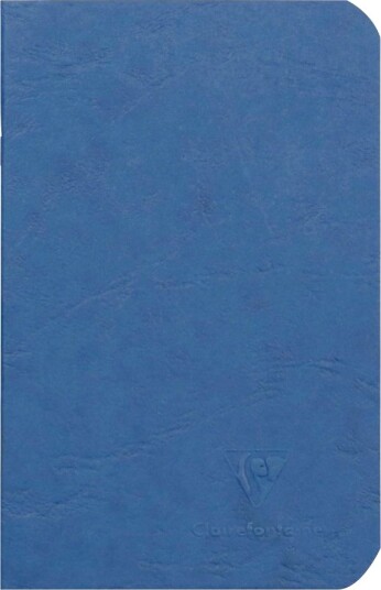 Clairefontaine "Age Bag" Blå Notesbog 9X14cm 96 Sider/48 Ark 90Gram Hvidt Papir Ulinieret Karton Omslag