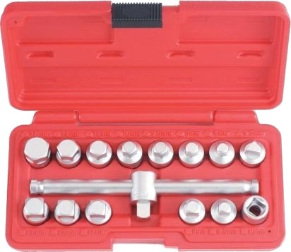 FORCE 915G2 Pipenøkkelinnsats sett, oljeplugg FORCE 915G2 Pipenøkkelinnsats sett, oljeplugg