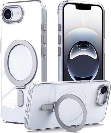 Trolsk Mobildeksel med MagSafe og Stativ (iPhone 17e/16e) Transparent