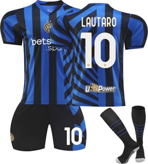 Inter Milan Hjemmedrakt Fotballtrøye for Barn 2024 2025 Nr. 10 Lautaro Perfekt