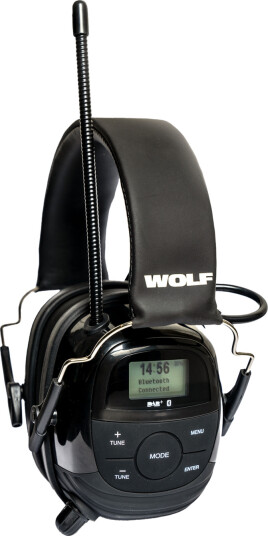 WOLF Headset PRO Hørselvern Bluetooth/dab+ WOLF Headset PRO Hørselvern Bluetooth/dab+