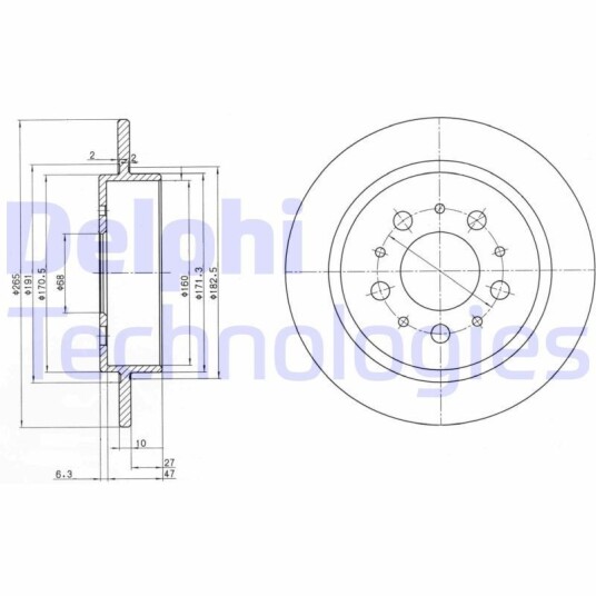 Bremseskive DELPHI BG2718 Bremseskive DELPHI BG2718