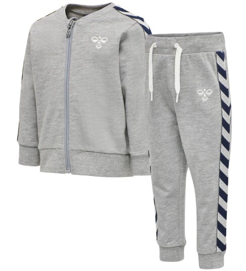 Hummel Hmlbille Tracksuit Grey Melange 62 Treningsklær Hummel Hmlbille Tracksuit Grey Melange 62 Treningsklær