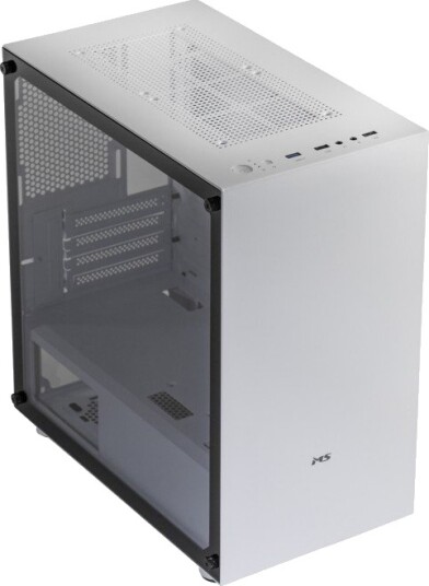 MS Fighter S301 Midi Tower Micro-ATX 6 drevplasser Hvit