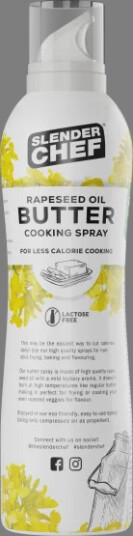 Slender Chef Cooking Spray Rapseed Oil Butter 200ml Slender Chef Cooking Spray Rapseed Oil Butter 200ml