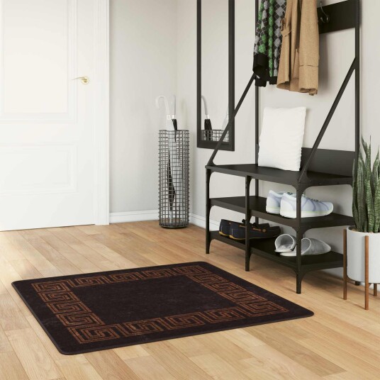 Teppe Runner MARSA Svart 100 x 100 cm Polyester og PVC